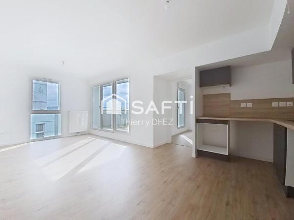 T3 59m² de 2022 au 5è étage avec grand balcon, vue dégagée et frais de notaire réduits !