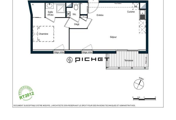 Appartement 2 pièces 41 m² COUERON - 44220