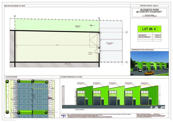 Local d’activité à vendre 119 m² Chevry-Cossigny