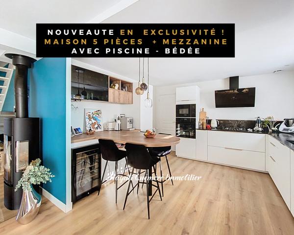 Bédée (35137) Jolie maison familiale 5 pièces + mezzanine avec piscine !