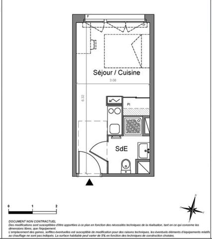 Appartement Auzeville Tolosane 1 pièce(s) 18.37 m2