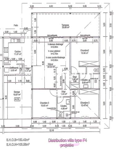 Villa récente construite à la chaumière