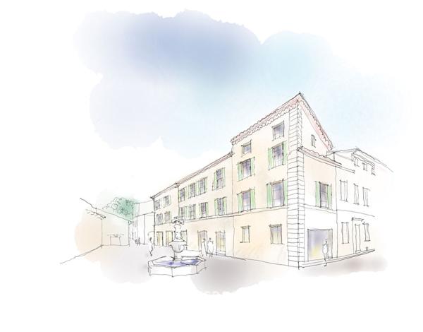 Charme et volumes pour ce T3 avec balcon en coeur de village