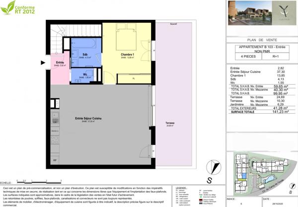 Châteauneuf-de-Grasse – 4P Duplex avec grand terrasse – Résidence neuve face au golf