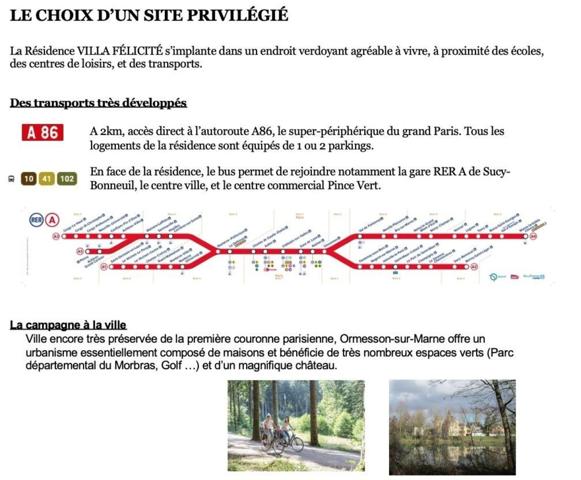 Appartement 2 pièces de 41 m² à Ormesson-sur-Marne (94490)