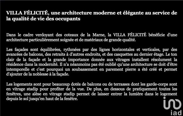Appartement 2 pièces de 41 m² à Ormesson-sur-Marne (94490)