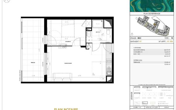 Appartement à vendre    2 pièces • 44,26 m2 Castries