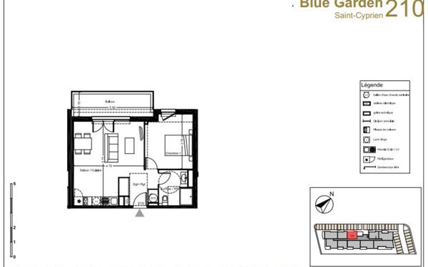 Appartement à vendre    1 pièce • 46,20 m2 Saint-Cyprien