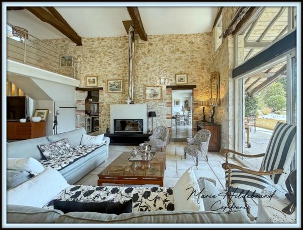 Maison en pierre de plus de 220m² - 5 chambres - jardin, piscine, dépendances - 3600m²