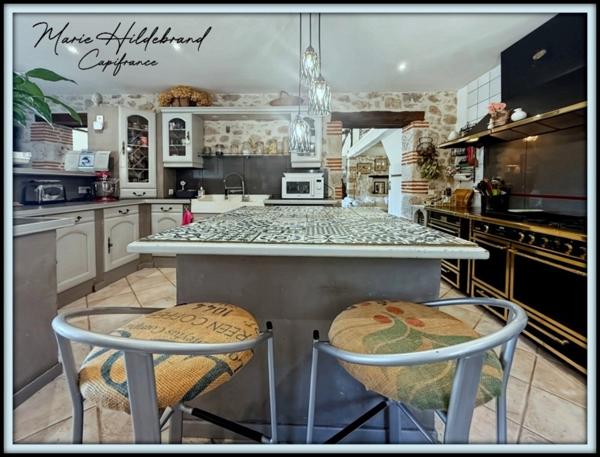 Maison en pierre de plus de 220m² - 5 chambres - jardin, piscine, dépendances - 3600m²