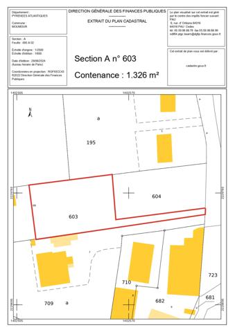 Moumour (64400) Terrain à bâtir de 1.326 m²