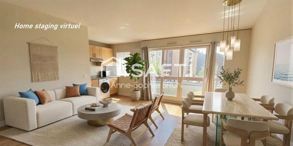 Colombes centre, grand 3 pièces, lumineux, balcon, cave, parking