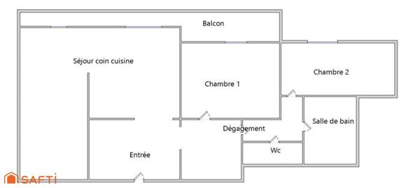 Colombes centre, grand 3 pièces, lumineux, balcon, cave, parking