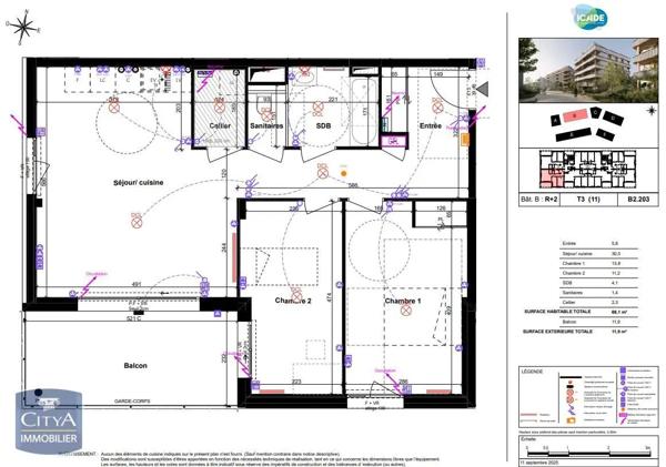 Appartement à louer 3 pièces 69.1m² Cognin (73160)