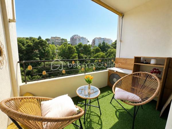 Situé sur chemin de Terron, au sein de la résidence Lou Coulinet, cet appartement traversant de 55,93 m² se trouve au 9eme étage sur 13 avec ascenseur.
Une opportunité accessible pour une première acquisition comme pour un investissement locatif.
Sa position en étage élevé lui apporte une belle luminosité ainsi qu’une vue largement dégagée sur la verdure et les collines environnantes.
Le séjour de 21 m², agréable et bien proportionné, s’ouvre sur un balcon abrité qui prolonge naturellement la pièce de vie.

La cuisine indépendante est aménagée et équipée. L’appartement comprend également deux chambres de 11 m² et 10 m², ainsi qu’une salle d’eau avec WC de 5,24 m².

L’appartement est climatisé et dispose d’un chauffage individuel au gaz.
Les charges de copropriété s’élèvent à environ 125€ par mois, eau froide comprise. 
Le stationnement est libre et gratuit au sein de la résidence, avec des possibilités généralement aisées.
Situé à environ 1 minute à pied de l'arrêt Le Centenaire. Vous pouvez emprunter la ligne 10 qui vous dépose à Magnan en une dizaine de minutes. 
De là, vous prenez le tramway L2, qui rejoint Jean Médecin (centre-ville) en une dizaine de minutes. Il faut donc compter environ 20 à 25 minutes pour rejoindre le cœur de Nice.

Actuellement loué 1 000 € par mois hors charges, l’appartement sera libre de toute occupation en septembre 2026. 

Une cave complète ce bien.
taxe foncière 1321€
