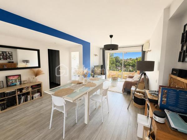 Situé sur chemin de Terron, au sein de la résidence Lou Coulinet, cet appartement traversant de 55,93 m² se trouve au 9eme étage sur 13 avec ascenseur.
Une opportunité accessible pour une première acquisition comme pour un investissement locatif.
Sa position en étage élevé lui apporte une belle luminosité ainsi qu’une vue largement dégagée sur la verdure et les collines environnantes.
Le séjour de 21 m², agréable et bien proportionné, s’ouvre sur un balcon abrité qui prolonge naturellement la pièce de vie.

La cuisine indépendante est aménagée et équipée. L’appartement comprend également deux chambres de 11 m² et 10 m², ainsi qu’une salle d’eau avec WC de 5,24 m².

L’appartement est climatisé et dispose d’un chauffage individuel au gaz.
Les charges de copropriété s’élèvent à environ 125€ par mois, eau froide comprise. 
Le stationnement est libre et gratuit au sein de la résidence, avec des possibilités généralement aisées.
Situé à environ 1 minute à pied de l'arrêt Le Centenaire. Vous pouvez emprunter la ligne 10 qui vous dépose à Magnan en une dizaine de minutes. 
De là, vous prenez le tramway L2, qui rejoint Jean Médecin (centre-ville) en une dizaine de minutes. Il faut donc compter environ 20 à 25 minutes pour rejoindre le cœur de Nice.

Actuellement loué 1 000 € par mois hors charges, l’appartement sera libre de toute occupation en septembre 2026. 

Une cave complète ce bien.
taxe foncière 1321€