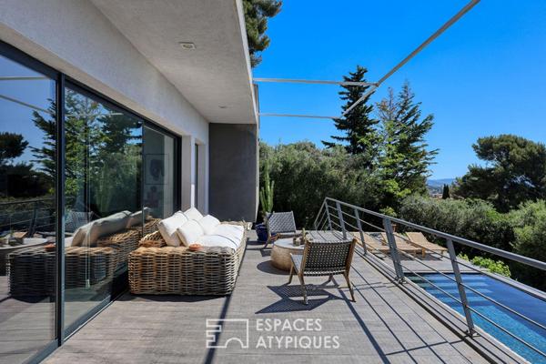 Maison d’architecte avec vue mer
