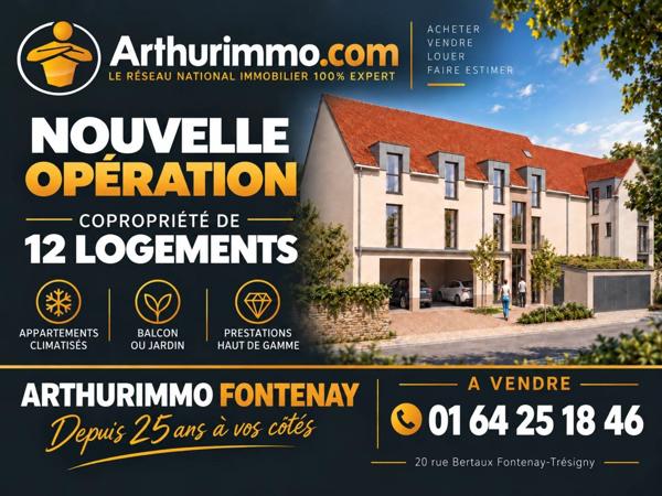 Vente                                                      Appartement
                        
                     2 pièces                      45 m2                     à Fontenay-Trésigny