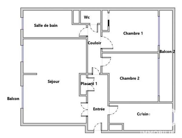 Appartement à vendre 3 pièces 76,22 m² Tours