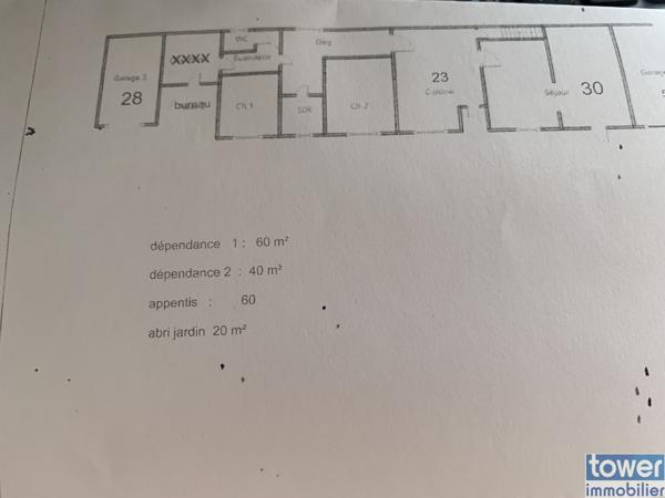 les TOUCHES DE PERIGNY 17160 - Une maison plain pied de 5 pièces de 123 m² sur un terrain de 4048 m² avec d
