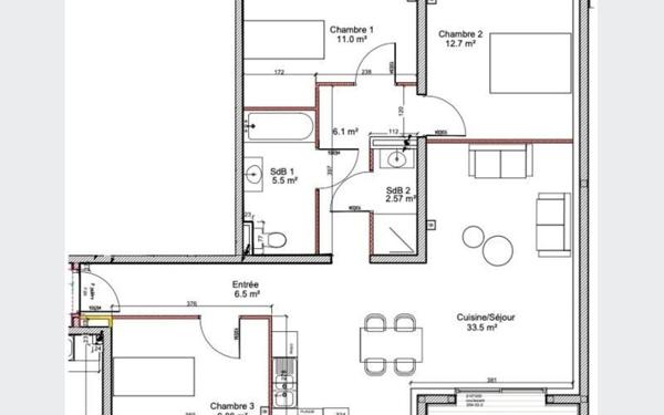 Appartement à vendre    4 pièces • 88,63 m2 Valenciennes