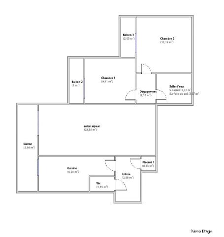 Appartement à vendre 3 pièces 60 m² Viry-Châtillon