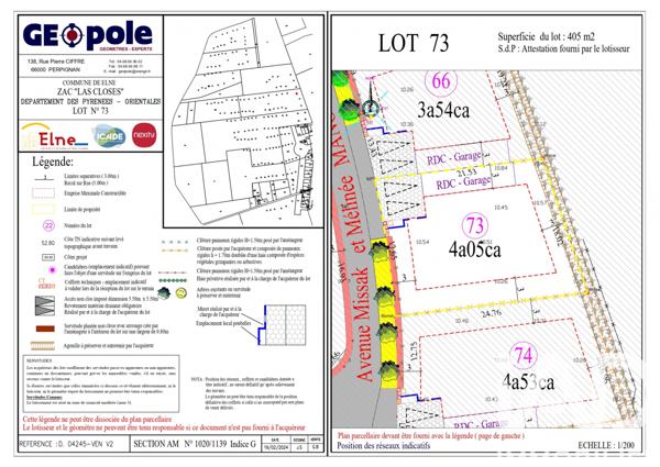 Terrain à vendre 405 m² Elne