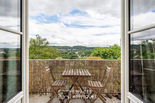 Appartement rénové et meublé avec extérieur et stationnements à Albigny sur Saône