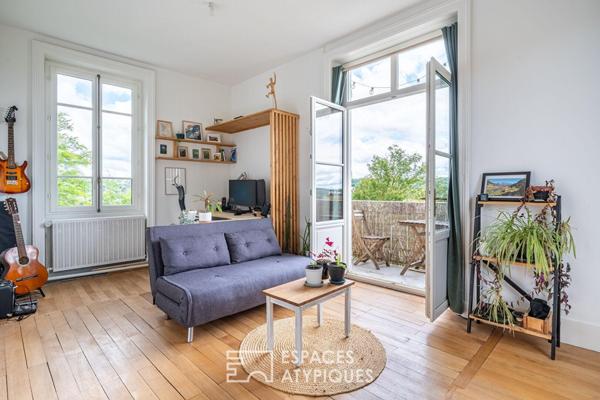 Appartement rénové et meublé avec extérieur et stationnements à Albigny sur Saône