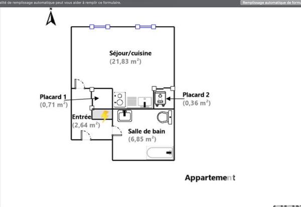 Studio à vendre 32,39 m² Amiens