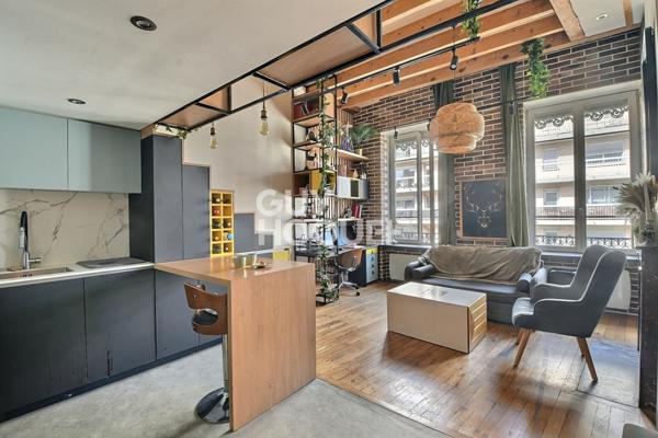 Appartement Lyon 1 pièce 39 m² (25,92 m² carrez) - meublé - Félix Faure, Lyon 3ème (69003)