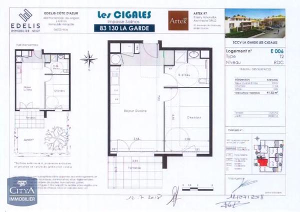 Appartement à louer 2 pièces 41.02m² La Garde (83130)