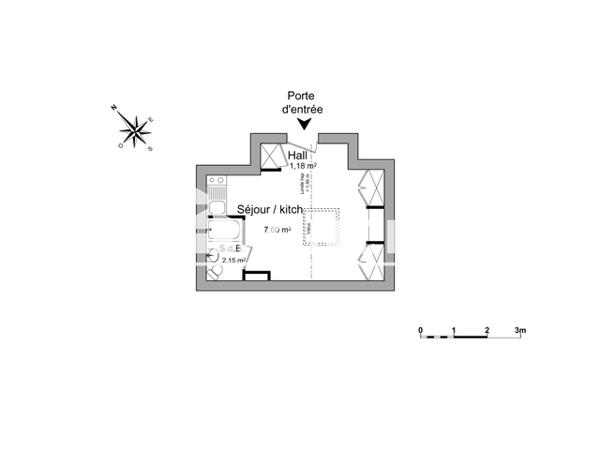 Location Studio 10.93 m² - 19 RUE DE L ABBE GREGOIRE Nancy 54000