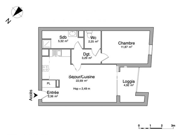 Location Appartement 2 pièces 47.78 m² - RUE LUCIEN FAURE Bordeaux 33000
