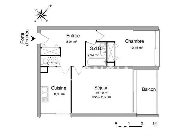 Location Appartement 2 pièces 47.73 m² - 2 BIS IMPASSE MONTAURY Nimes 30900