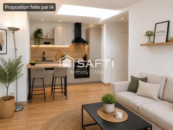 T3 avec balcon et piscine sécurisée