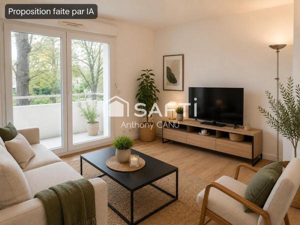 T3 avec balcon et piscine sécurisée