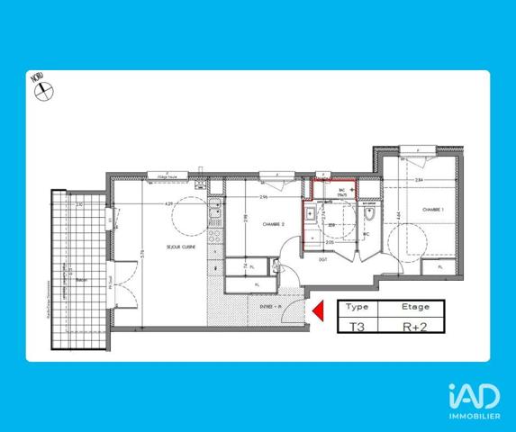 Appartement à vendre 3 pièces 65 m² Moirans