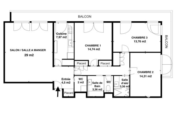 Appartement 4 pièces de 104 m² à Charenton-le-Pont (94220)