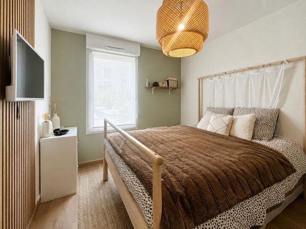 Appartement  type 3 à vendre à Angers avec double place de parking et terrasse