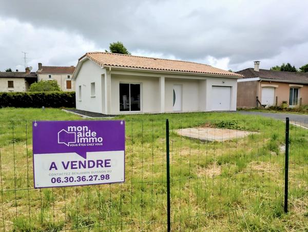 Maison neuve, 3 chambres, garage, terrain