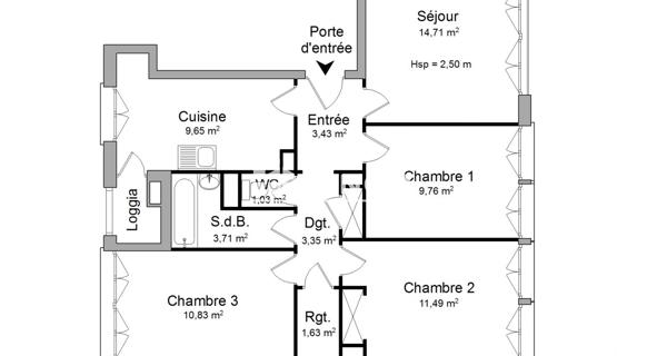 Location Appartement 4 pièces 69.59 m² - Valence 26000