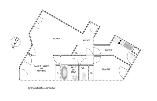 Appartement 3 pièces - Quartier du Plateau / Buttes-Chaumont (Paris 19e)
