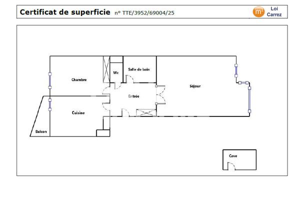 Appartement T2 - traversant - cave