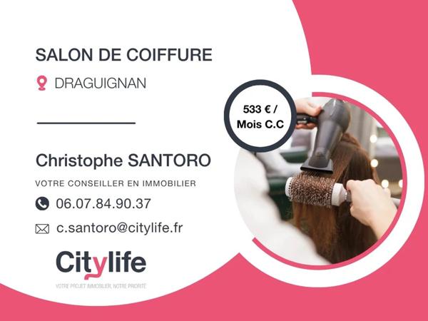 FONDS DE COMMERCE – SALON DE COIFFURE - 83300 Draguignan - Réf 87302207