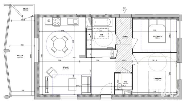 Appartement à vendre 3 pièces 67 m² Lyon 7