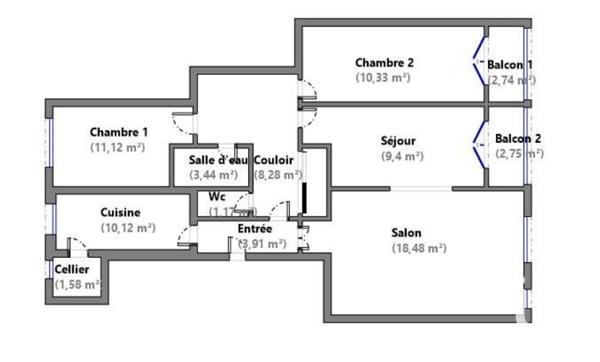 Appartement à vendre 