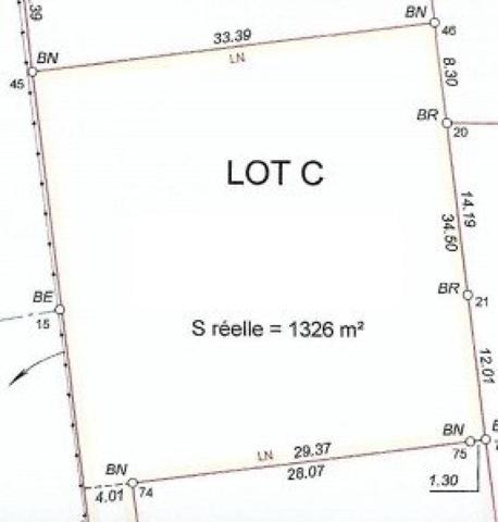 ? Terrain à bâtir au calme viabilisé - 1 326 m² - Verdes (Beauce la Romaine)