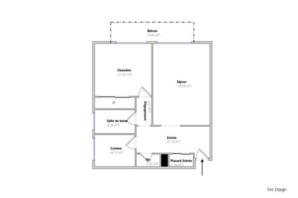 Appartement à vendre 2 pièces 49 m² Rueil-Malmaison