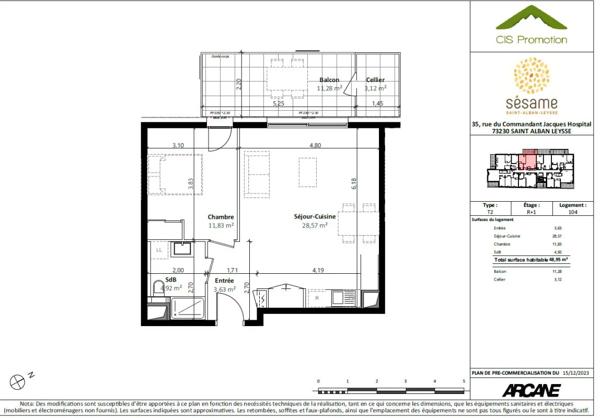 Appartement à vendre à Saint-Alban-Leysse (73230)